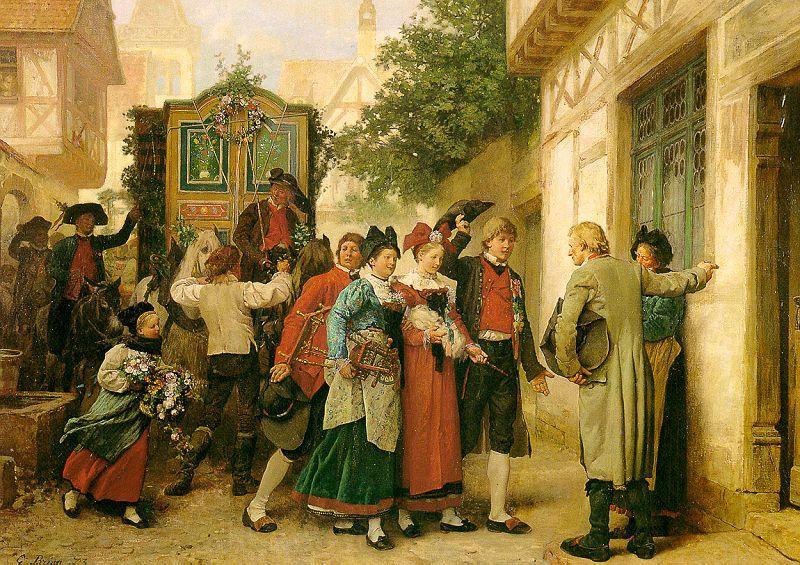 Gustave Brion Wedding Procession Spain oil painting art